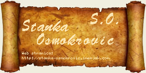 Stanka Osmokrović vizit kartica